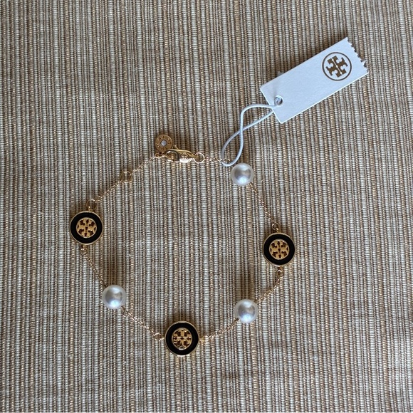 Tory Burch Pearl Gold Black Bracelet - Picture 10 of 10